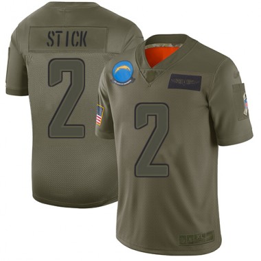 Los Angeles Chargers NFL Football Easton Stick Olive Jersey Men Limited #2 2019 Salute to Service->los angeles chargers->NFL Jersey